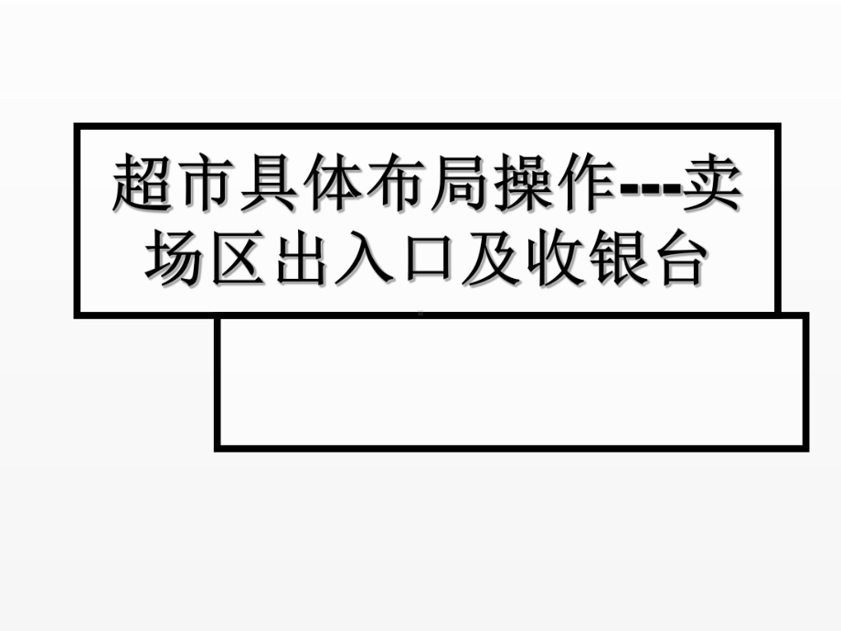 《超市管理》课件项目3.5超市具体布局操作--卖场区出入口及收银台.ppt_第1页