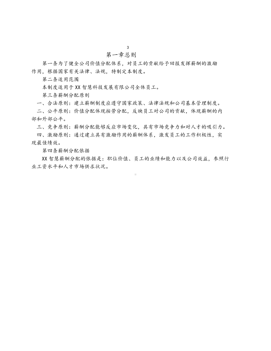 XX智慧科技有限公司-(薪酬)薪酬管理制度.docx_第3页