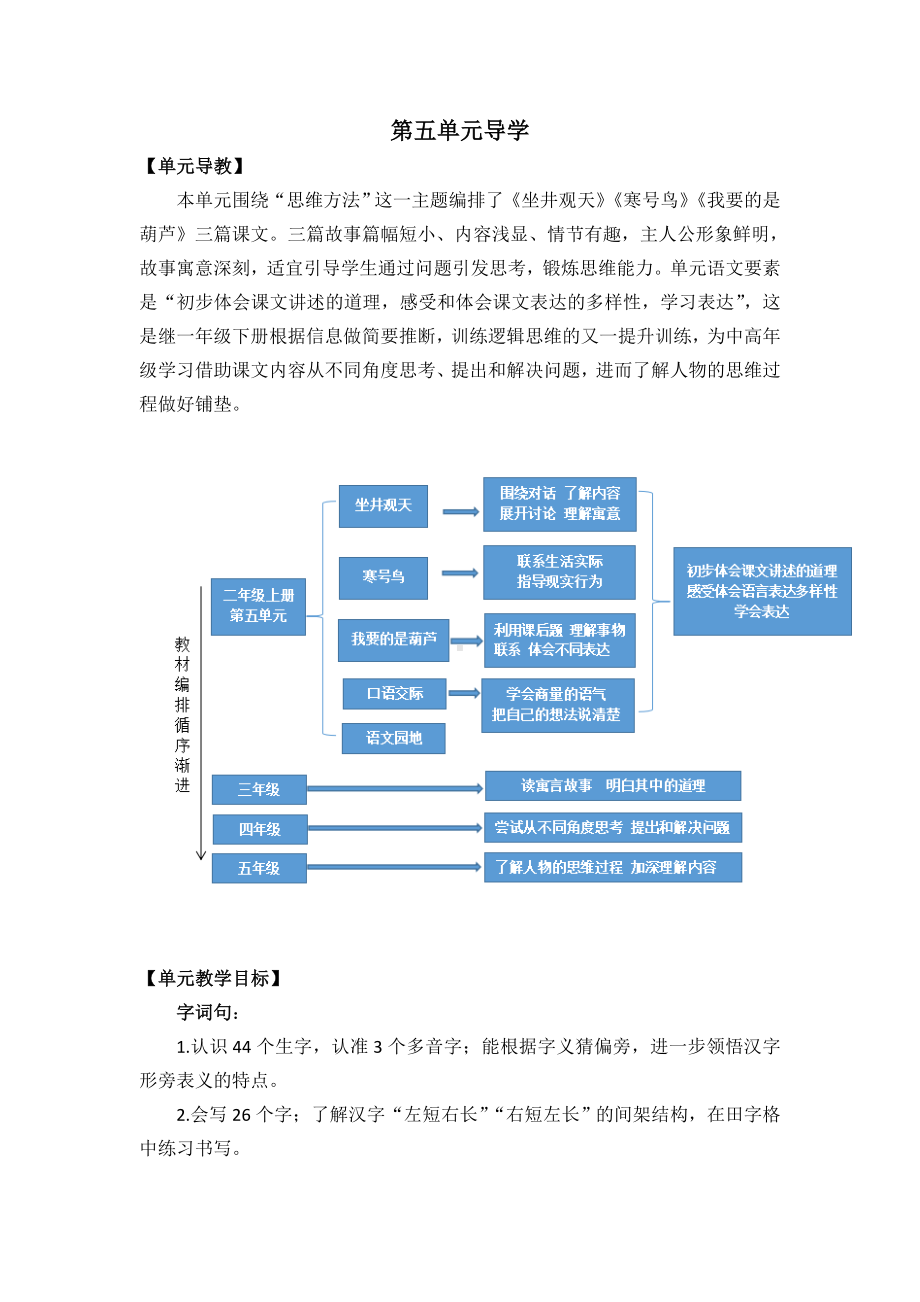 2021秋统编版语文二年级上册-第5单元-教学设计.doc_第1页