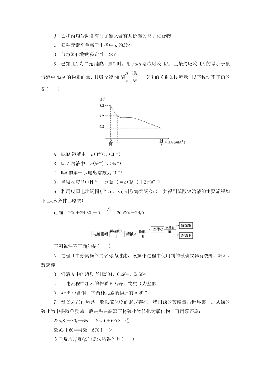 2021高考化学二轮复习不定项选择题专练含解析打包12套.doc_第3页