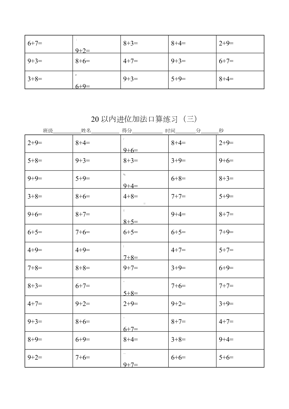 20以内的进位加法口算练习题到底15套.doc_第3页