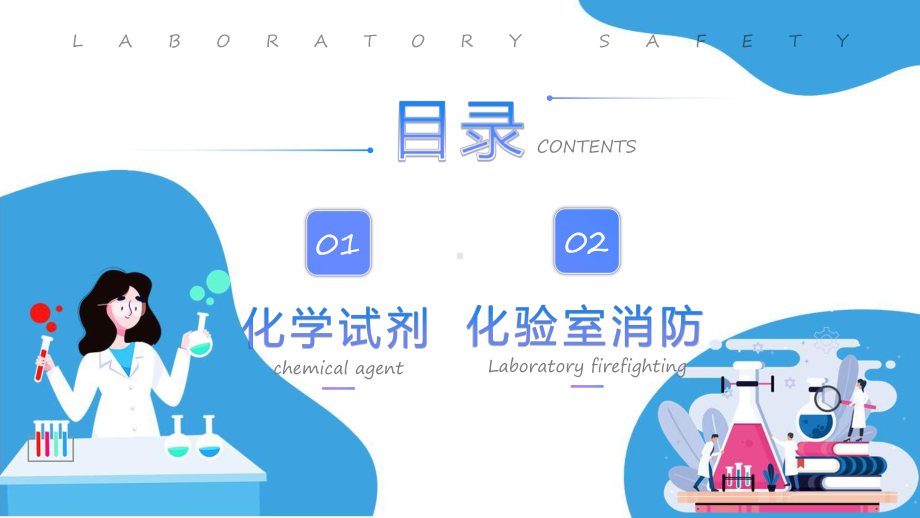 蓝色插画风中学生化学实验室安全专题课程ppt教学.pptx_第2页