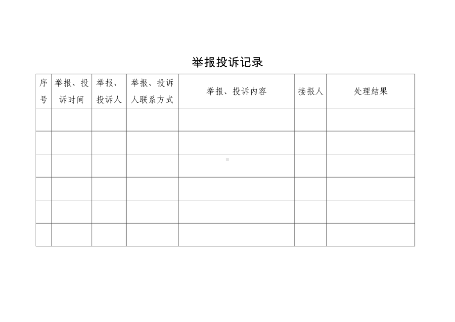 举报投诉记录参考模板范本.doc_第1页