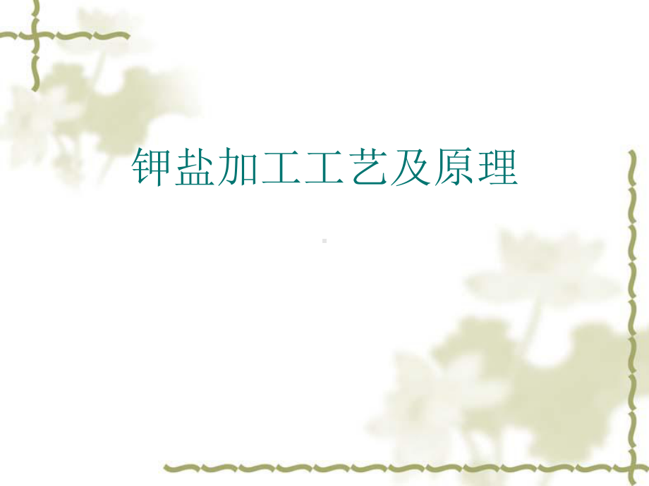 钾盐加工工艺及原理.ppt_第1页