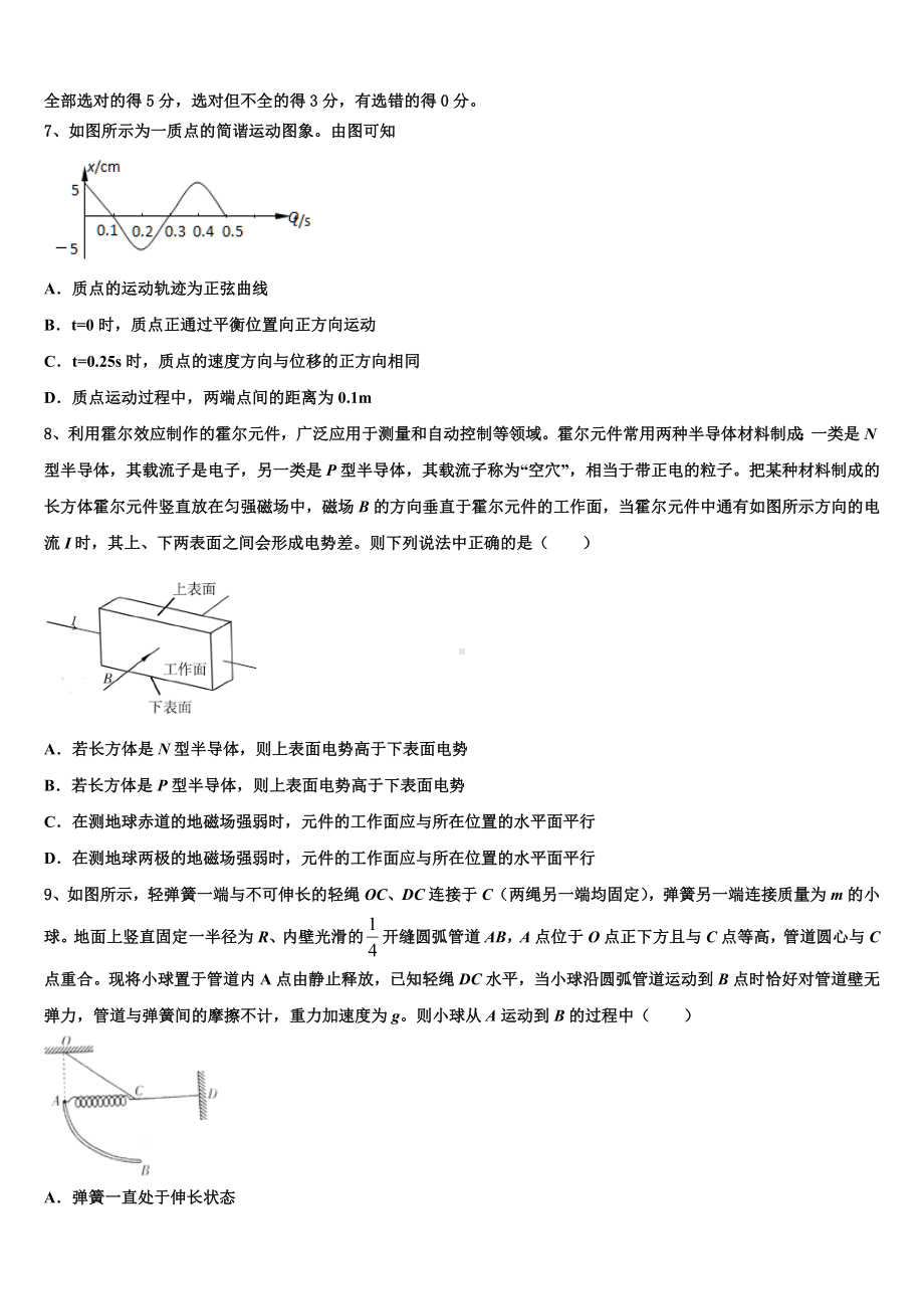 上海理工大学附属中学2022-2023学年高考物理试题原创模拟卷.doc_第3页