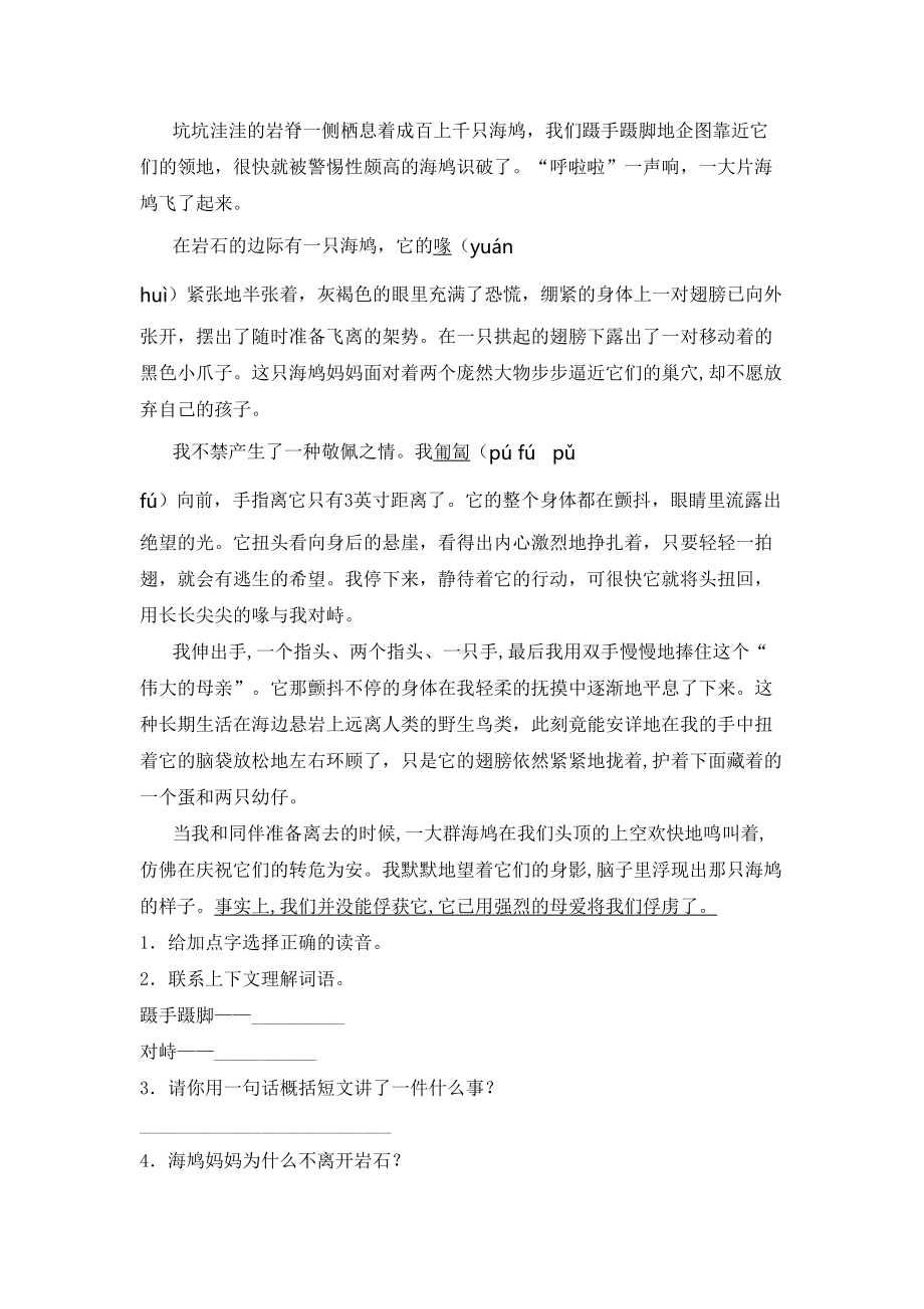 2021年部编版三年级上册语文第二单元考试试题(经典).doc_第3页