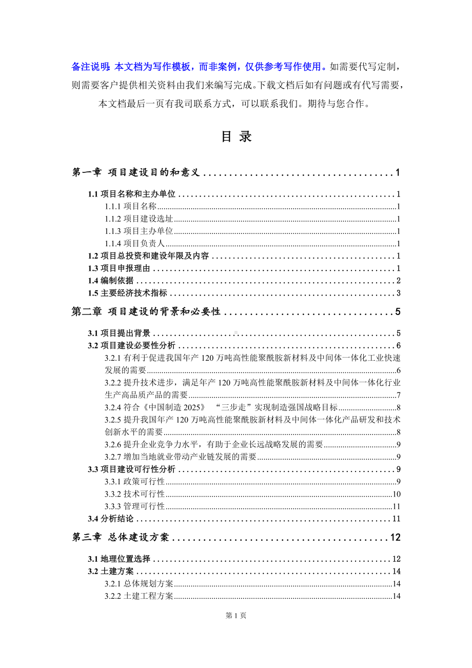 年产120万吨高性能聚酰胺新材料及中间体一体化项目建议书-写作模板.doc_第3页