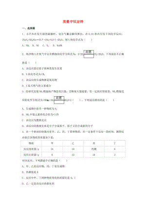 [推荐学习]中考化学质量守恒定律复习题.doc