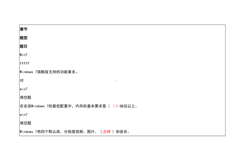 win7操作系统题库.doc_第1页