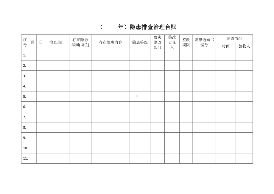 企业隐患排查治理台账（定期）参考模板范本.doc_第1页