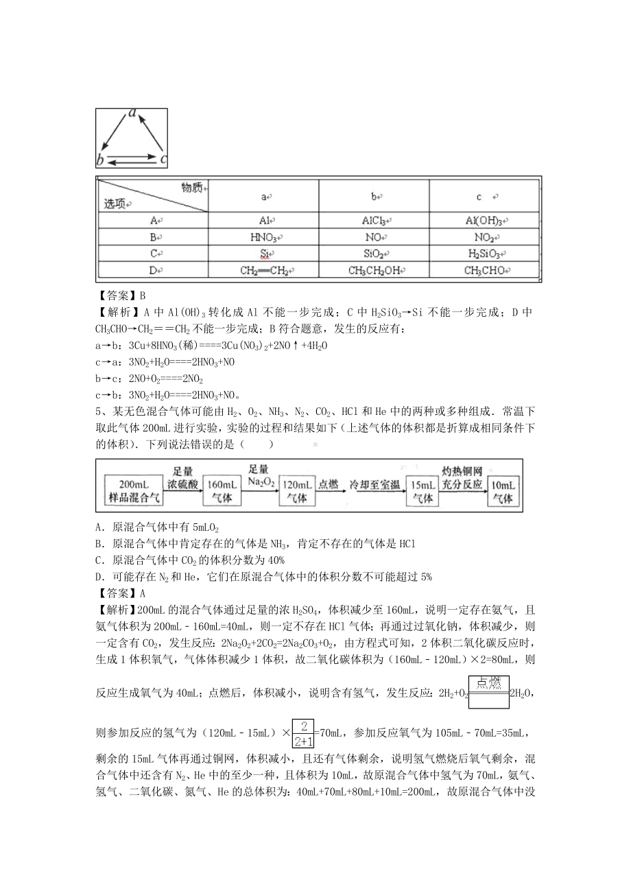 [推荐学习]高考化学二轮复习-专题13-无机推断题型训练题(含解析).doc_第2页