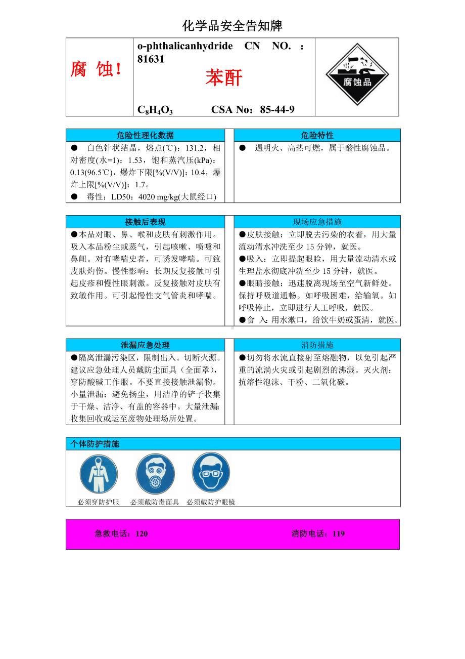 企业危险化学品告知牌参考模板范本.doc_第2页