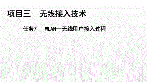 《电信网与接入网》课件（项目3-任务7）WLAN-无线用户接入.pptx