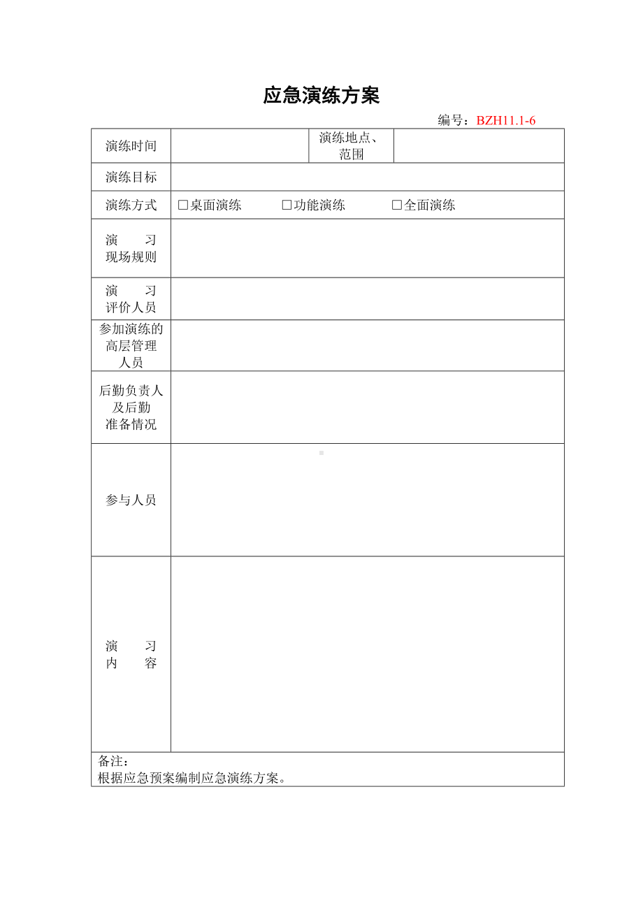 企业安全标准化-应急演练方案参考模板范本.doc_第1页