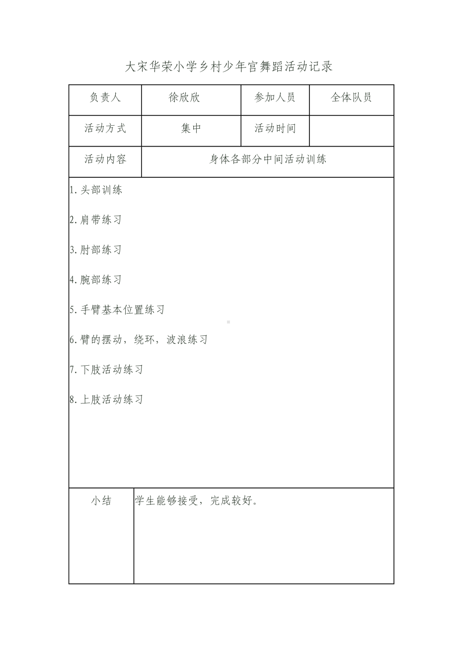 XX小学少年宫舞蹈兴趣小组活动记录.docx_第2页