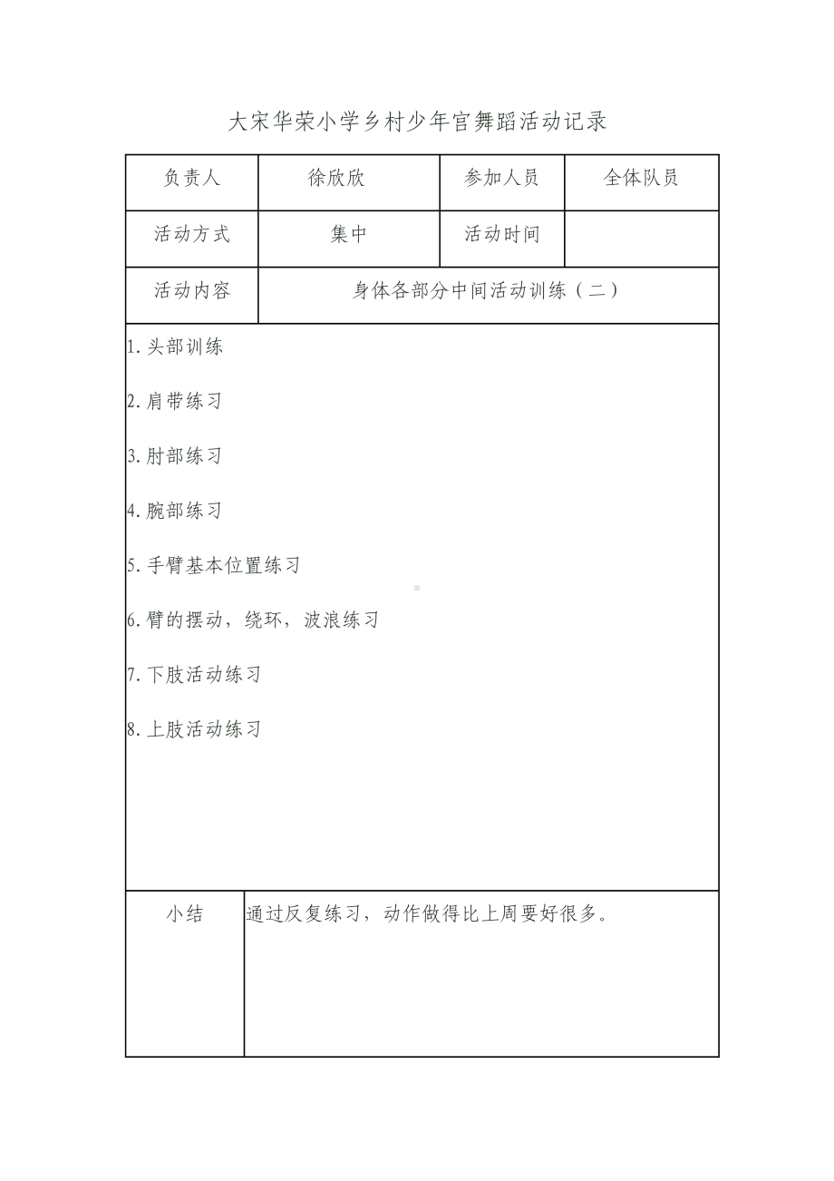 XX小学少年宫舞蹈兴趣小组活动记录.docx_第3页