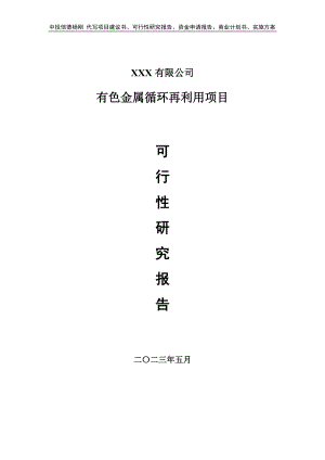 有色金属循环再利用项目可行性研究报告建议书.doc