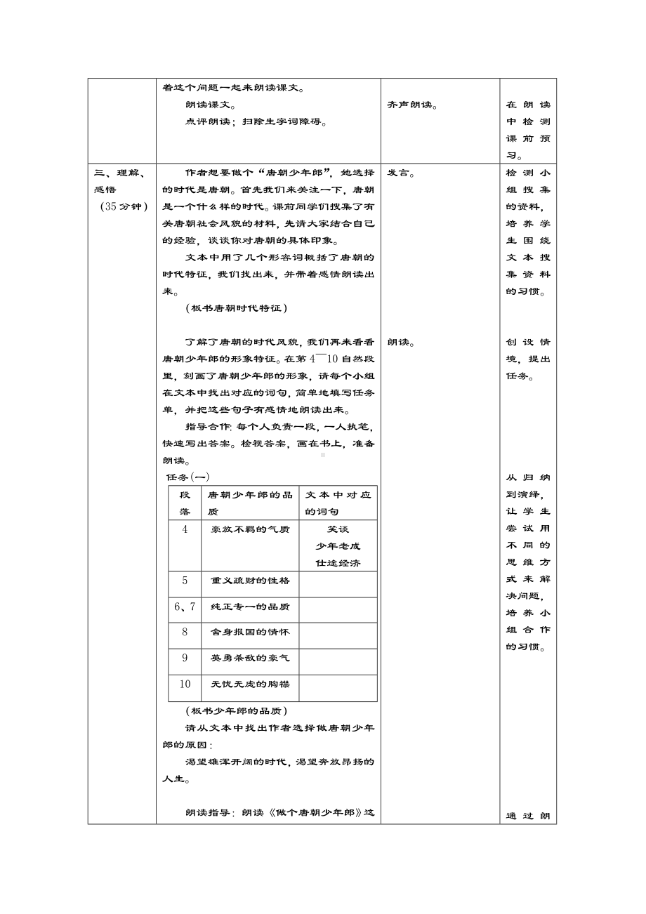 《做个唐朝少年郎》教学设计课题.doc_第2页