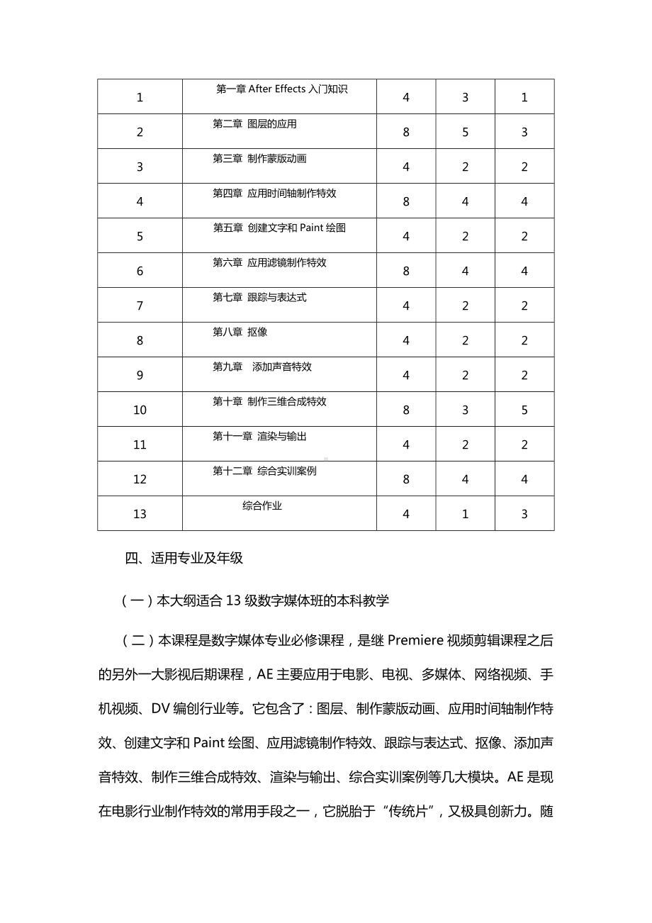 《数字视频特效》教学大纲设计.doc_第2页