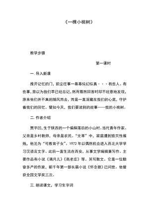 《一棵小桃树》公开课教学设计课题.doc