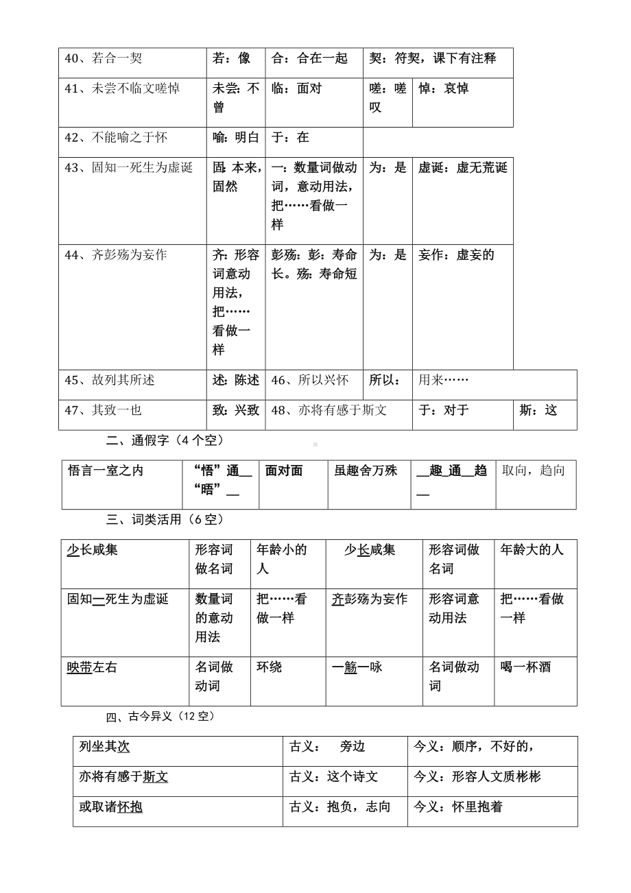 《兰亭集序》学案-答案.docx_第3页