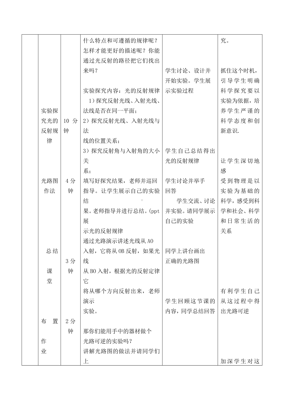 《光的反射》物理优秀教学设计(教案).doc_第3页