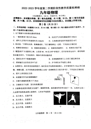 2023年山东省青岛市西海岸新区九年级二模物理教学质量检测题 - 副本.pdf