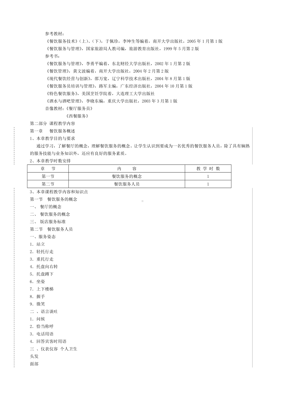 《餐饮服务》教学大纲().docx_第2页