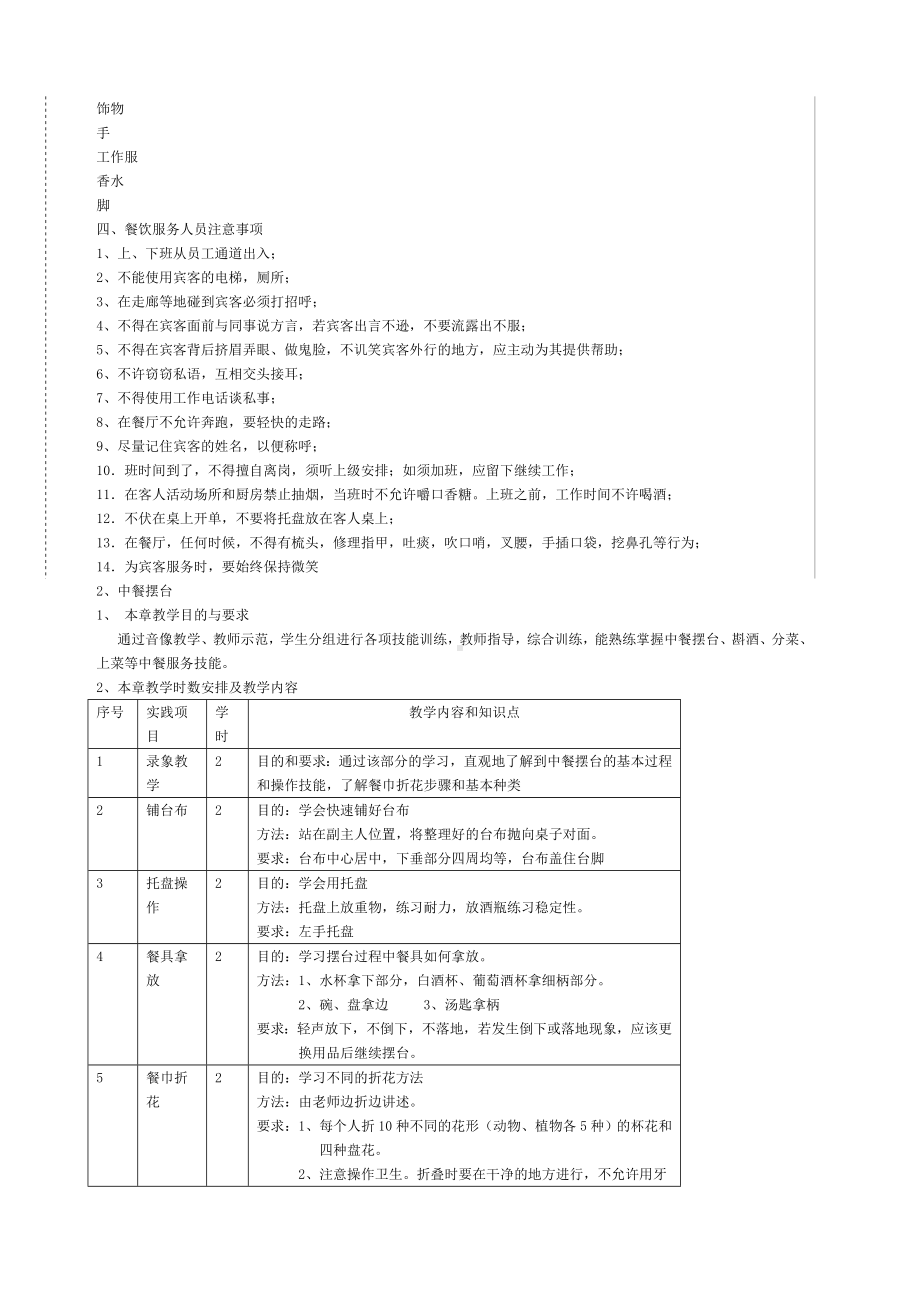 《餐饮服务》教学大纲().docx_第3页