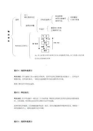 《温度与物态变化》知识点考点及试题.doc