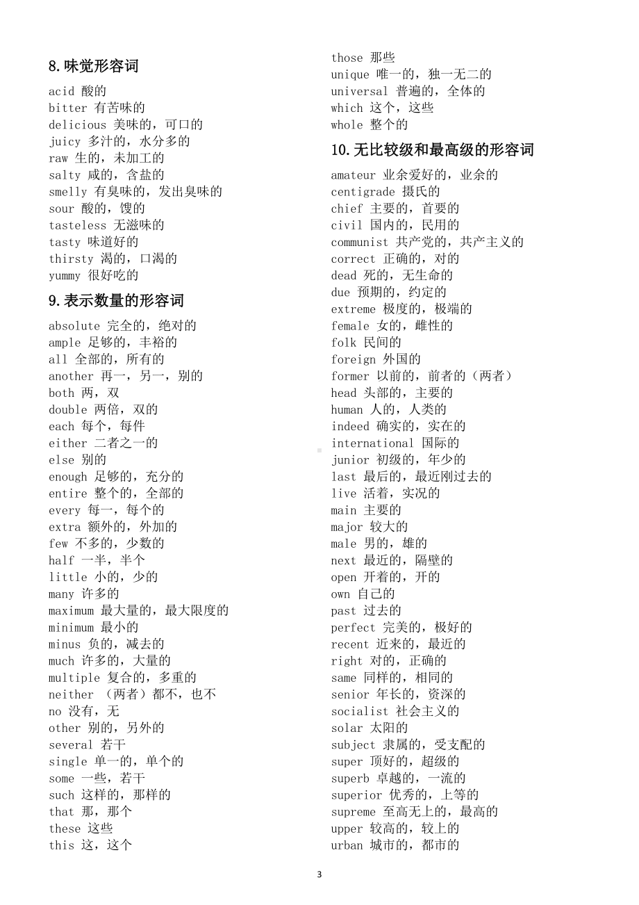 高中英语高考形容词汇总（共15类）.doc_第3页