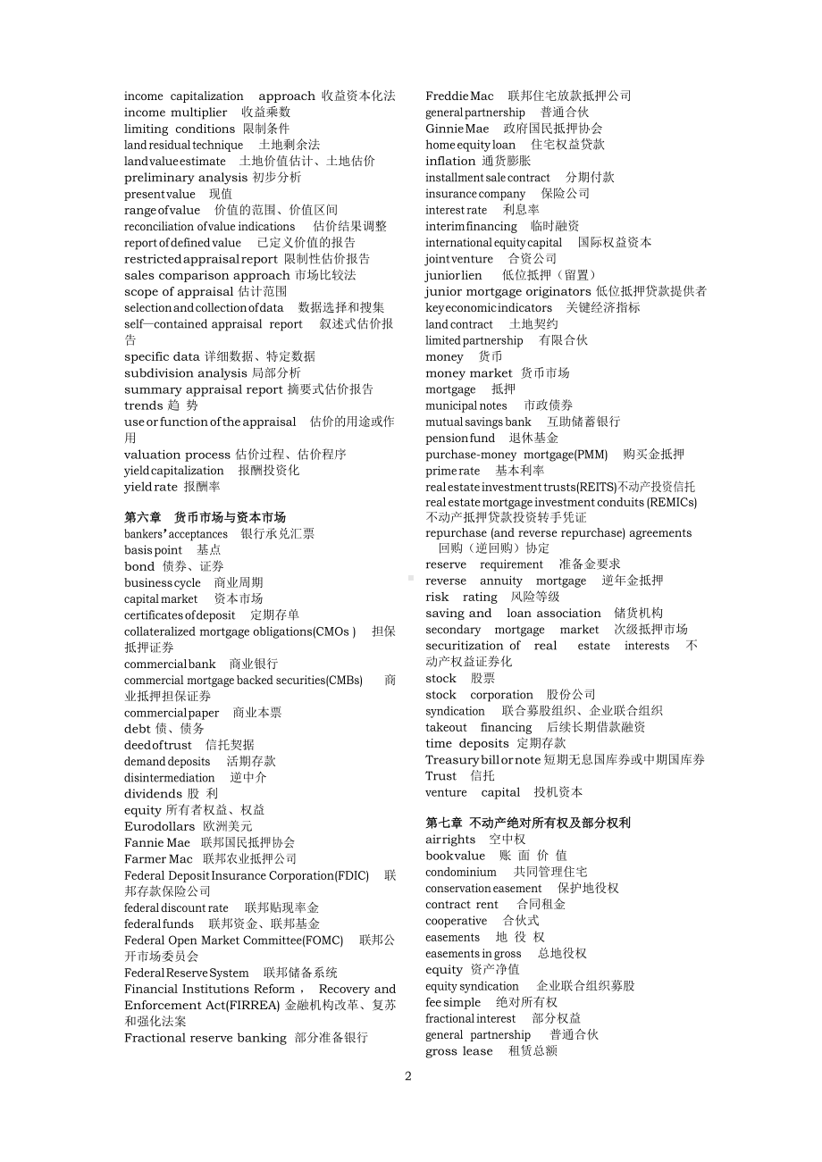 不动产与不动产估价专业词汇.docx_第2页