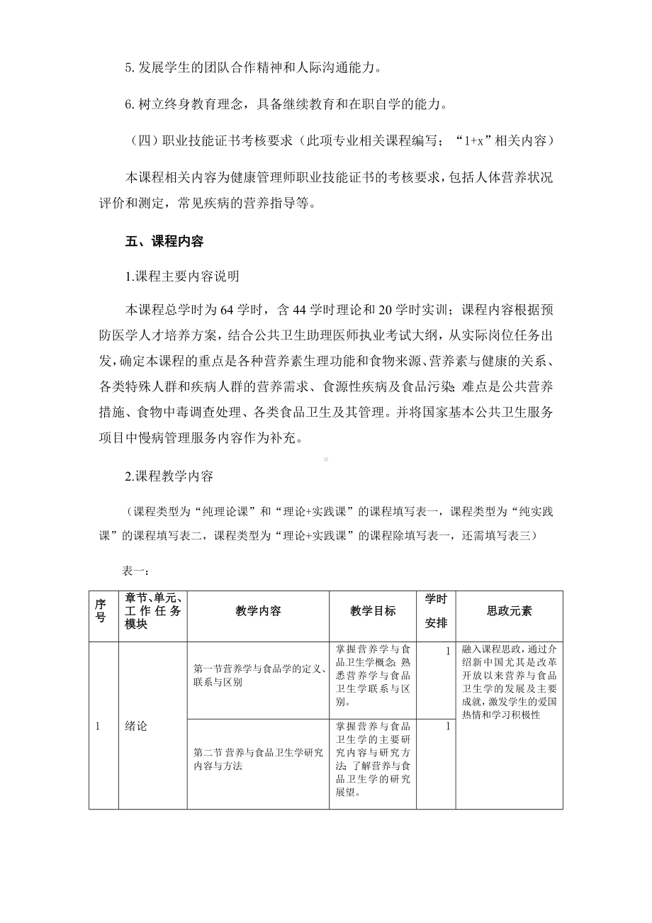 《营养与食品卫生学》课程标准.docx_第3页