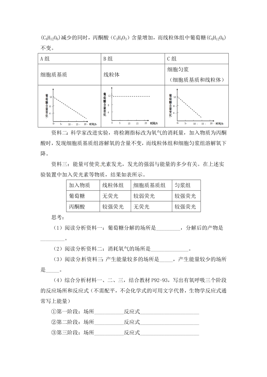 《第3节-细胞呼吸的原理和应用》导学案.docx_第3页