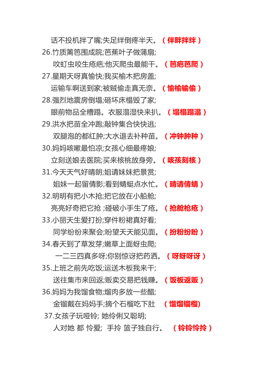 （小学语文）低年级100首常用形近字儿歌.doc_第3页