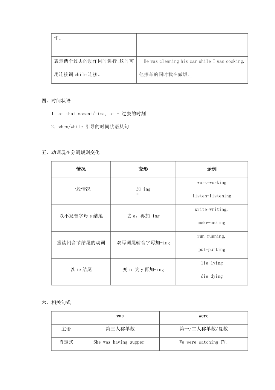 （中小学资料）中考英语专题讲练-过去进行时(含解析).doc_第2页