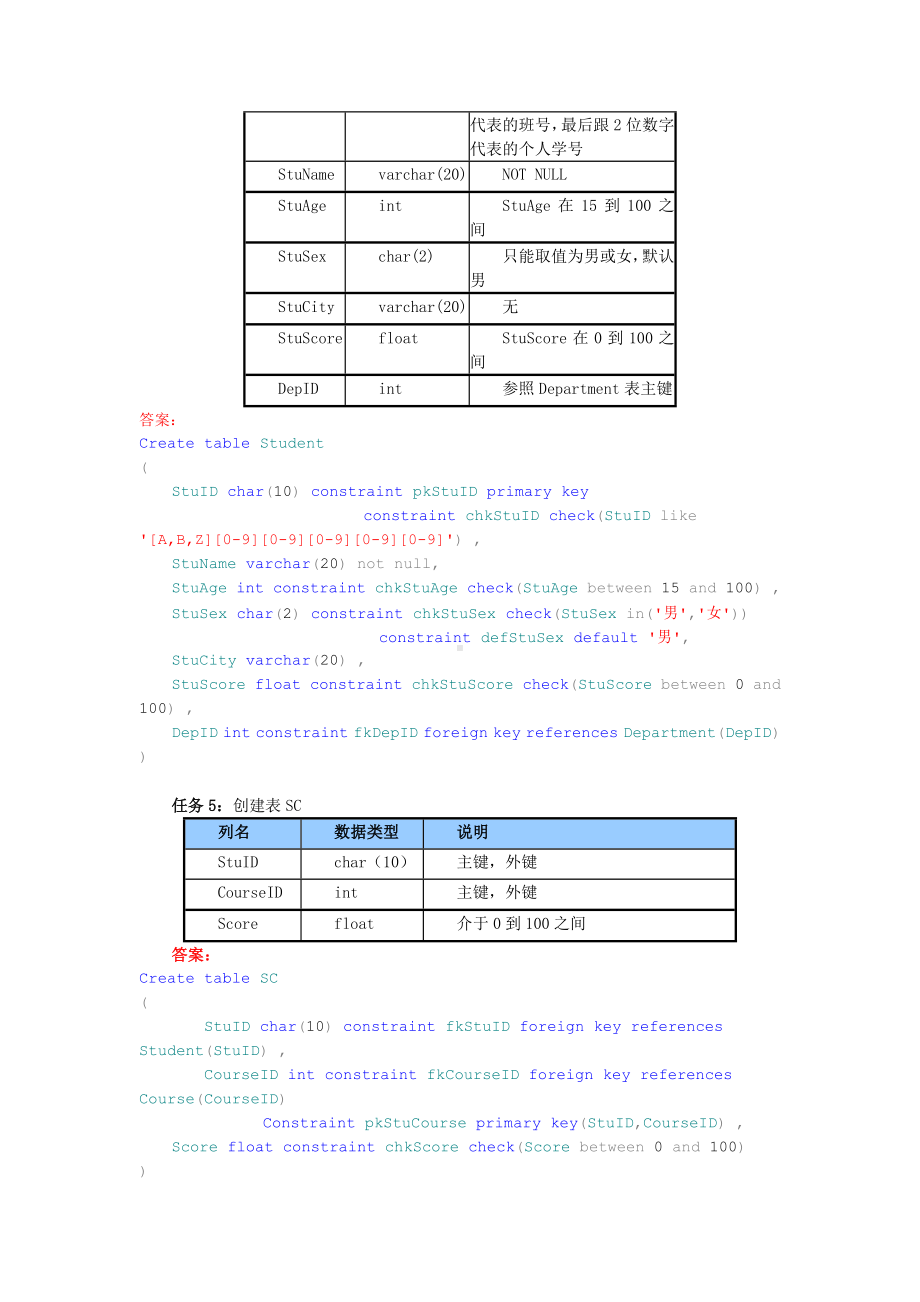 《数据库》实验2-创建及维护表 (2).doc_第2页