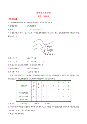 （世纪金榜）新学期中考生物考点细致复习-八年级下册-生物进化的历程(含试题及详细解析)-新人教版.doc