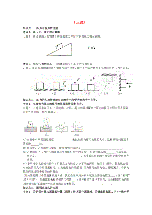 （人教版）中考物理《压强》复习导学案(含答案).doc