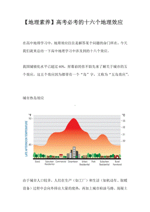 （地理素养）高考必考的十六个地理效应.docx