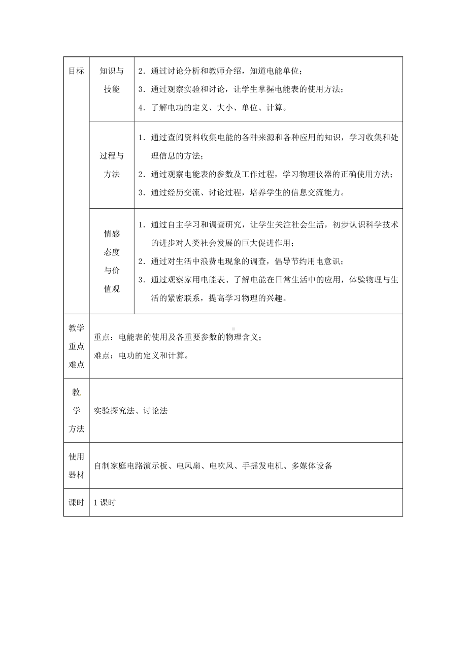 （中小学资料）九年级物理全册-18.1《电能电功》教案-(新版)新人教版.doc_第2页