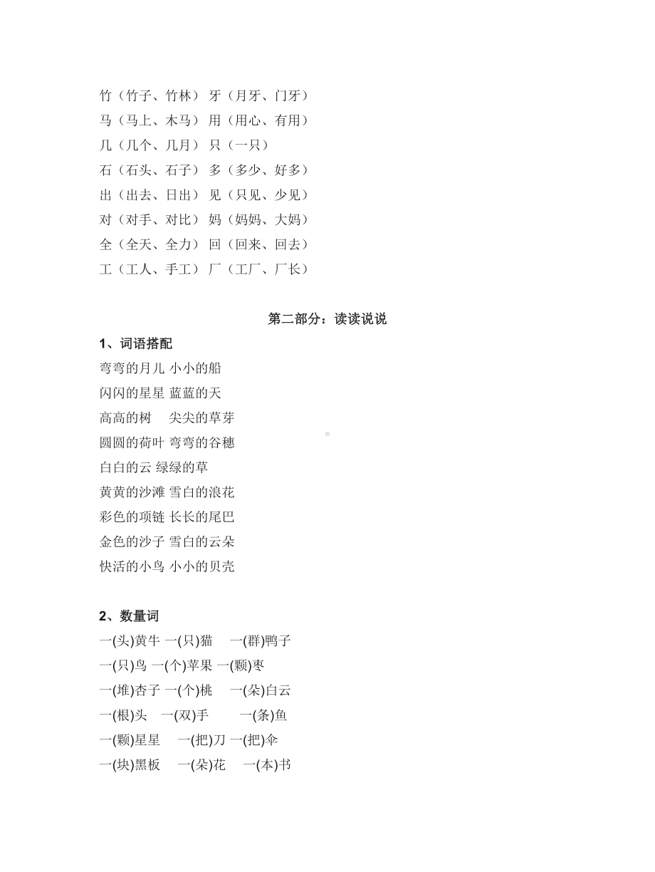 （小学语文）人教版一年级语文上册知识点.doc_第3页