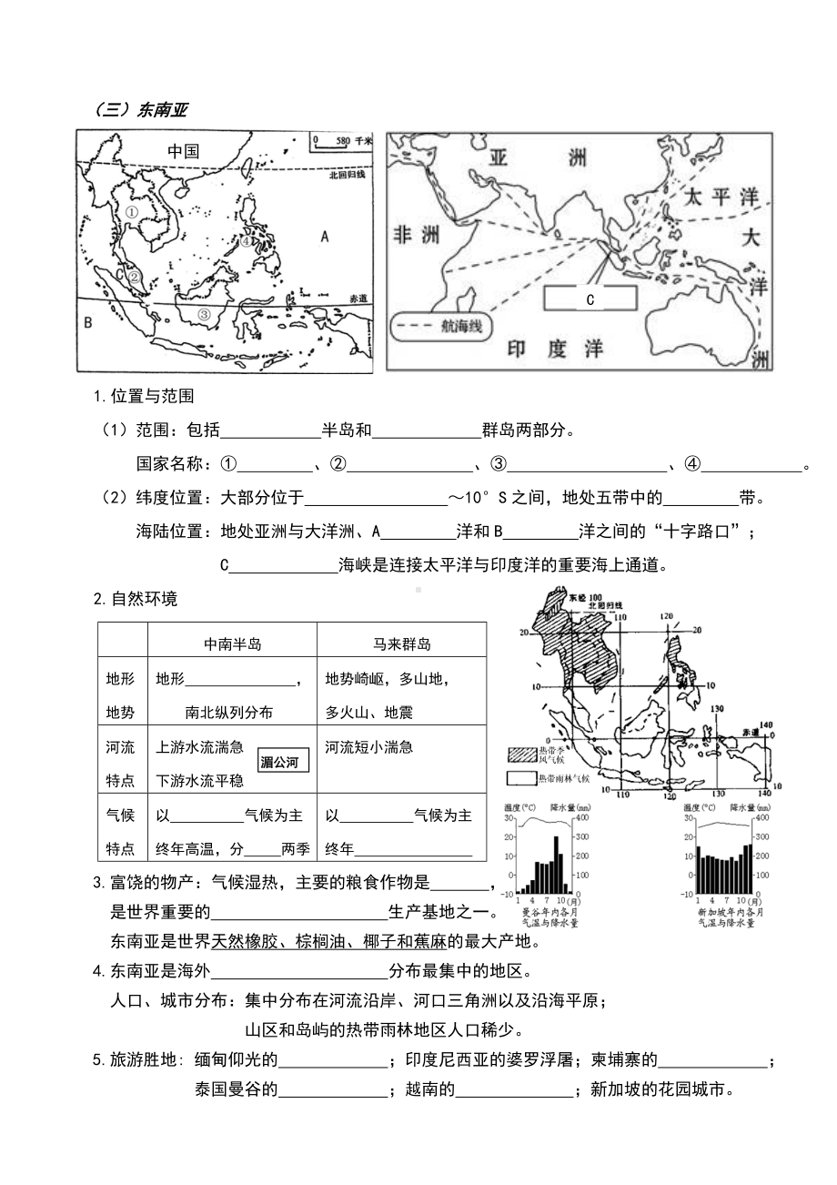 （复习提纲）七年级下册地理复习提纲.doc_第3页