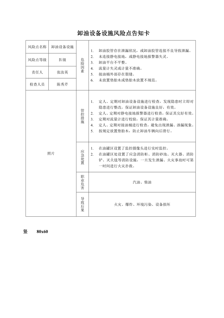 卸油设备设施风险告知牌参考模板范本.doc_第1页