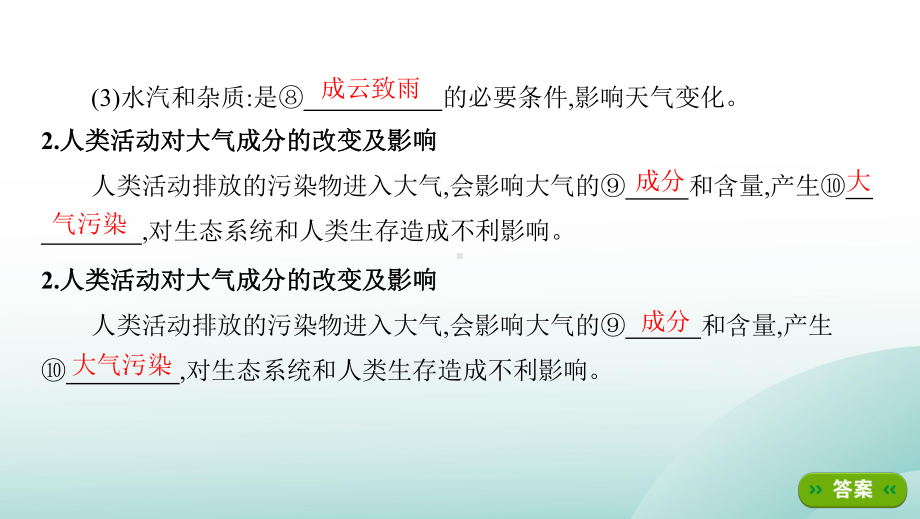 第二章 第一节　大气的组成和垂直分层 ppt课件 (j12x共34张PPT)-2023新人教版（2019）《高中地理》必修第一册.pptx_第3页