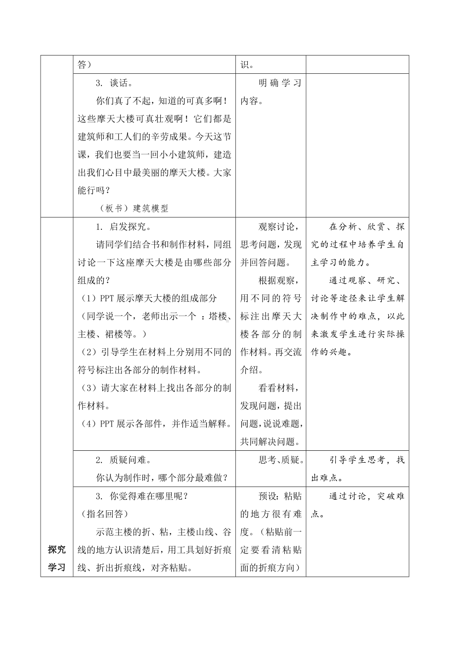 苏科版三年级劳动下册第09课《建筑模型》公开课教案.docx_第2页