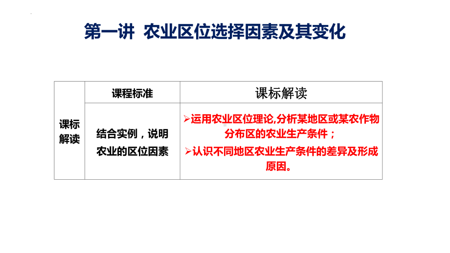 高考一轮复习ppt课件第一讲农业区位因素及其变化-2023新人教版（2019）《高中地理》必修第二册.pptx_第1页