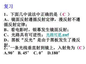 光的反射和折射 .ppt