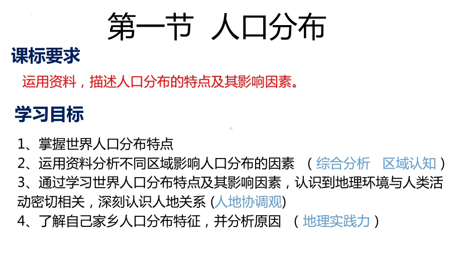 1.1人口分布 ppt课件 (j12x3)-2023新人教版（2019）《高中地理》必修第二册.pptx_第2页