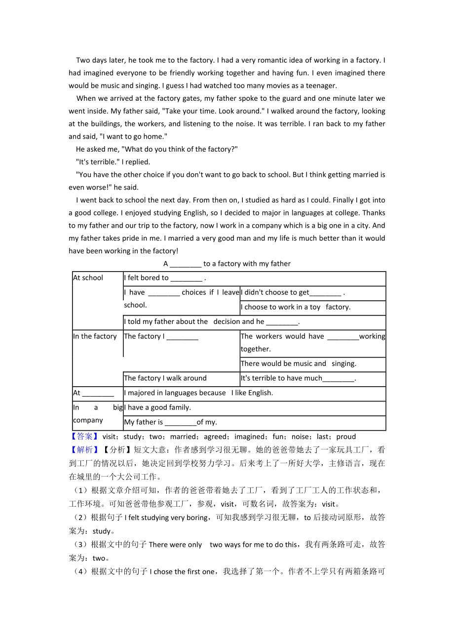 （英语）初三英语英语任务型阅读专题训练答案.doc_第2页